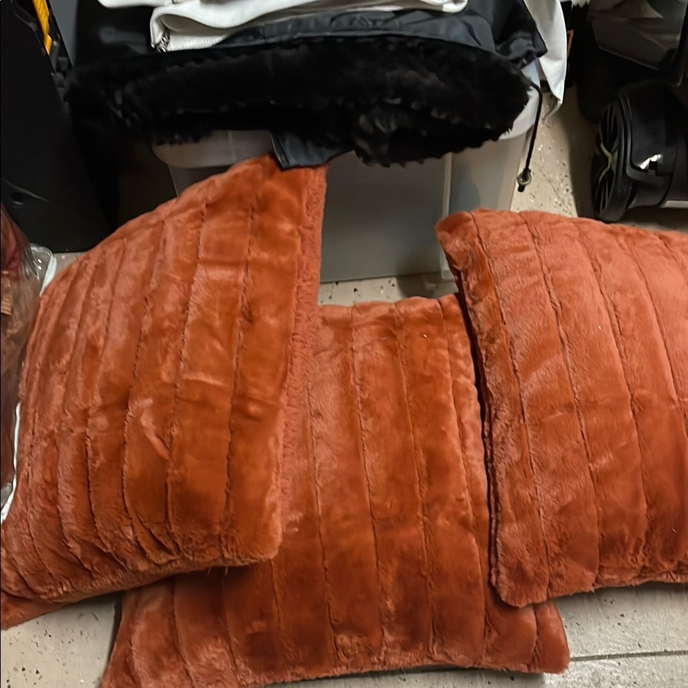Luxurious Rust Pillows